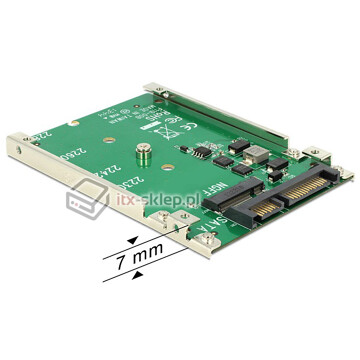Adapter konwerter SATA 22 pin - M.2 NGFF do dysków M.2 w ramce 2,5" Delock 62544