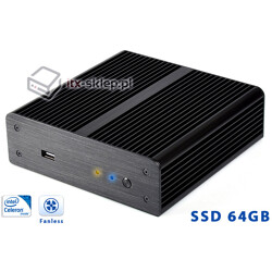 Komputer NUC Fanless Celeron 847 1,1GHz 4GB SSD 64GB Delta-NUC3-SSD64