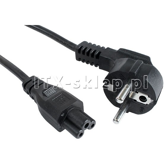 Kabel zasilający 1.8m do notebooków - koniczynka