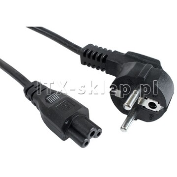 Kabel zasilający 1.8m do notebooków - koniczynka