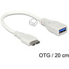 Kabel OTG micro USB 3.0 - USB 3.0-A żeński Samsung Galaxy Note 3 Delock 83469