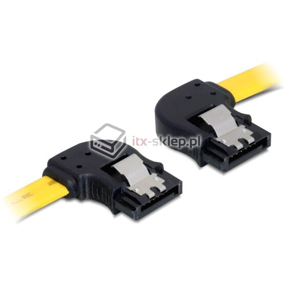 Kabel SATA kątowy lewy/prawy 30 cm zatrzask Delock 82832