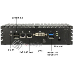 Komputer NUC Fanless Celeron N2930 1,83GHz 4GB SSD 120GB Delta-NUC4-SSD120-WiFi 9-24VDC