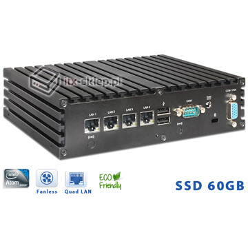 Komputer NUC Fanless Atom D525 1,80GHz 2GB SSD 60GB Delta-NUC5-SSD60 12VDC