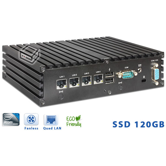 Komputer NUC Fanless Atom D525 1,80GHz 2GB SSD 120GB Delta-NUC5-SSD120 12VDC