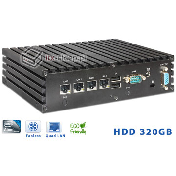 Komputer NUC Fanless Atom D525 1,80GHz 2GB HDD 320GB Delta-NUC5-HDD320 12VDC