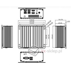 Komputer NUC Fanless Celeron N2930 1,83GHz 2xLAN 4GB SSD 120GB Delta-NUC6-SSD120-WiFi 9-24VDC