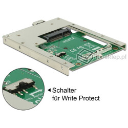 Adapter konwerter USB 3.0 - mSATA do dysków mSATA w ramce montażowej Delock 62468