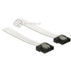 Kabel SATA 6 Gb/s elastyczny FLEXI prosty 70cm biały zatrzask HTPC 83505