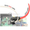 Kabel SATA 6 Gb/s elastyczny FLEXI prosty 100cm biały zatrzask HTPC 83556