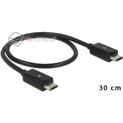 Kabel OTG micro-B męski - micro-B męski do ładowania smartfona Delock 83570