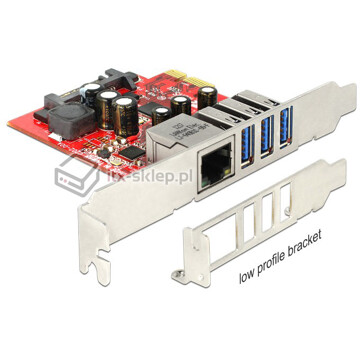 Kontroler 3xUSB 3.0 +1xLAN PCI-Express x1 NEC HQ Delock 89382