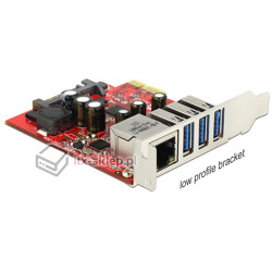 Kontroler 3xUSB 3.0 +1xLAN PCI-Express x1 NEC HQ Delock 89382
