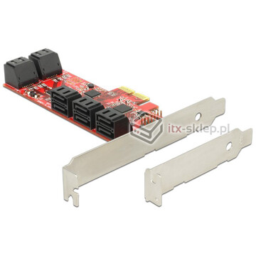 Kontroler 10x SATA 6Gbps PCI-Express x2 JMicron HQ Delock 89384