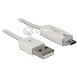 Kabel USB-A micro-B ze wskaźnikiem ładowania LED 1m 83604