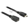 Przedłużacz USB micro-B M-F męsko-żeński 50cm Delock 83567