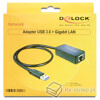 Adapter USB 3.0 - Gigabit LAN 10/100/1000 Mb/s Delock 62121