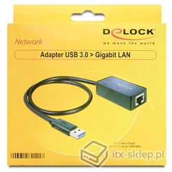 Adapter USB 3.0 - Gigabit LAN 10/100/1000 Mb/s Delock 62121