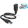 Elastyczny przedłużacz USB 3.0 A-A krótki giętki 35cm M-F Delock 83714
