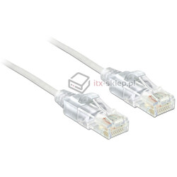 Kabel RJ-45 patchcord elastyczny Cat.6 UTP Slim 0.5m Delock 83780