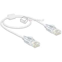 Kabel RJ-45 patchcord elastyczny Cat.6 UTP Slim 0.5m Delock 83780