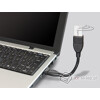 Elastyczny przedłużacz USB 2.0 A-A krótki giętki 15cm M-F Delock 83497