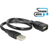 Elastyczny przedłużacz USB 2.0 A-A krótki giętki 35cm M-F Delock 83498