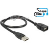 Elastyczny przedłużacz USB 2.0 A-A krótki giętki 50cm M-F Delock 83499