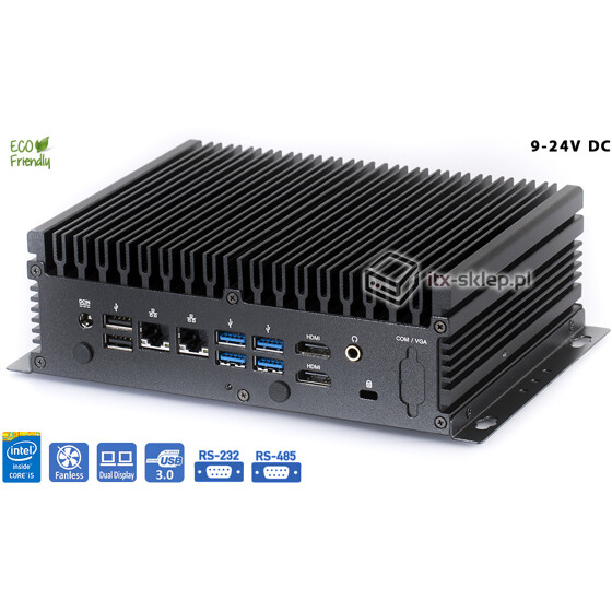 Komputer NUC Fanless Intel Core i5-4300U 1.90GHz 4GB SSD 60GB Delta-NUC7-SSD60 9-24VDC Intel AMT vPRO