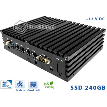 Komputer NUC Fanless Celeron J1900 1,83GHz 4GB SSD 240GB Delta-NUC8-SSD240 12VDC
