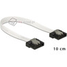 Kabel SATA 6 Gb/s elastyczny FLEXI prosty 10cm biały zatrzask HTPC 83830