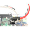 Kabel SATA 6 Gb/s elastyczny FLEXI prosty 10cm biały zatrzask HTPC 83830