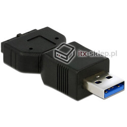 Adapter wewnętrzny USB 3.0 19pin żeński - USB 3.0 męski Delock 65671