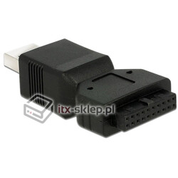 Adapter wewnętrzny USB 3.0 19pin żeński - USB 3.0 męski Delock 65671