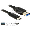 Kabel USB 3.1-A M-Typ C męsko-męski 1m USB 10 Gbps Delock 83870