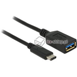 Adapter USB 3.1 Typ C-3.1-A F męsko-żeński 15cm USB 10 Gbps Delock 65634