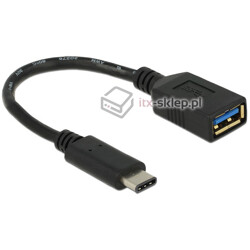 Adapter USB 3.1 Typ C-3.1-A F męsko-żeński 15cm USB 10 Gbps Delock 65634