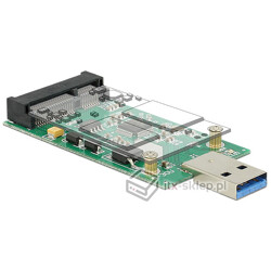 Zewnętrzny adapter konwerter USB 3.0-A - mSATA do dysków mSATA Delock 62681
