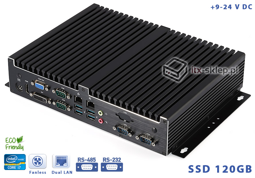 Komputer Fanless Intel Core i5-4570T 2.90GHz 8GB SSD 120GB Delta-NUC10-i5-SSD120 9-24VDC Intel AMT vPRO