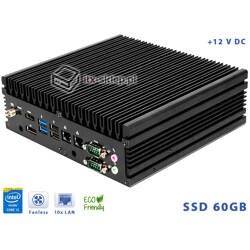Komputer NUC Fanless Intel Core i5-4300U 1.90GHz 4GB SSD 60GB Delta-NUC9-SSD60-B 10xLAN 12VDC Intel AMT vPRO