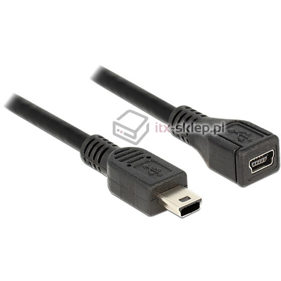 Przedłużacz USB mini-B M-F męsko-żeński 100cm Delock 82667