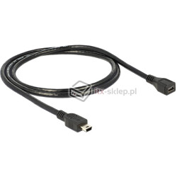 Przedłużacz USB mini-B M-F męsko-żeński 100cm Delock 82667
