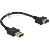 Elastyczny przedłużacz Easy-USB 2.0 A-A krótki giętki 20cm M-F Delock 83662