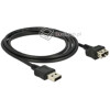Elastyczny przedłużacz Easy-USB 2.0 A-A krótki giętki 2m M-F Delock 83665