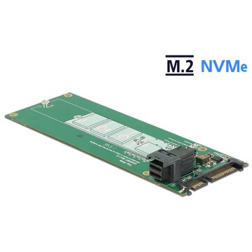 Adapter konwerter SATA 22 pin / SFF-8643 NVMe - M.2 NGFF do dysków M.2 Delock 62703