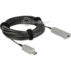 Przedłużacz optyczny USB 3.0 A-A 20m M-F Delock 83739