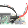 Kabel SATA 6 Gb/s elastyczny FLEXI prosty 10cm czarny zatrzask HTPC 83838
