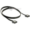 Kabel SATA 6 Gb/s elastyczny FLEXI prosty 50cm czarny zatrzask HTPC 83841
