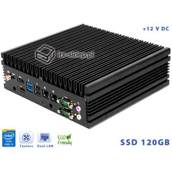 Komputer NUC Fanless Intel Core i5-4300U 1.90GHz 4GB SSD 120GB Delta-NUC9-SSD120-C 6xCOM 12VDC Intel AMT vPRO