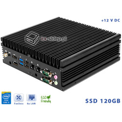 Komputer NUC Fanless Intel Core i5-4300U 1.90GHz 4GB SSD 120GB Delta-NUC9-SSD120-D 6xLAN 12VDC Intel AMT vPRO